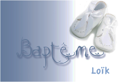 FAIRE-PART BAPTEME LOIK